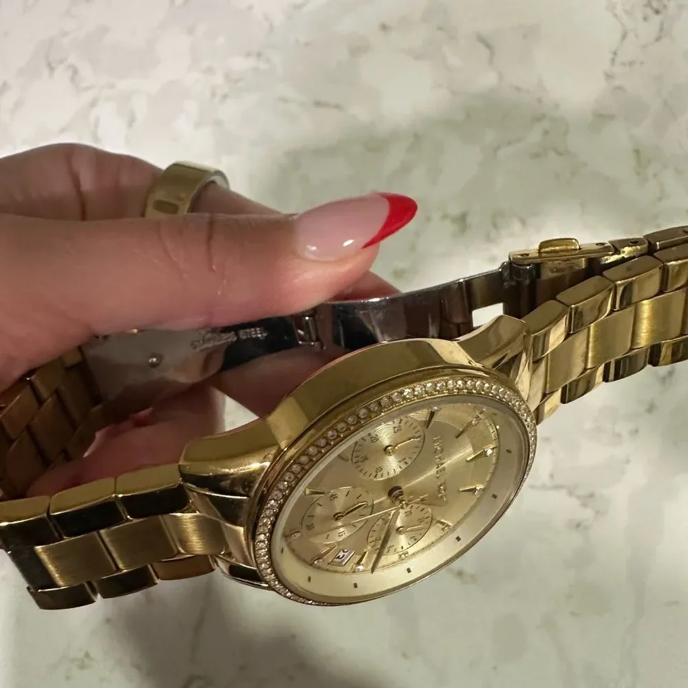 Michael Kors Radiant Gold Chronograph Watch